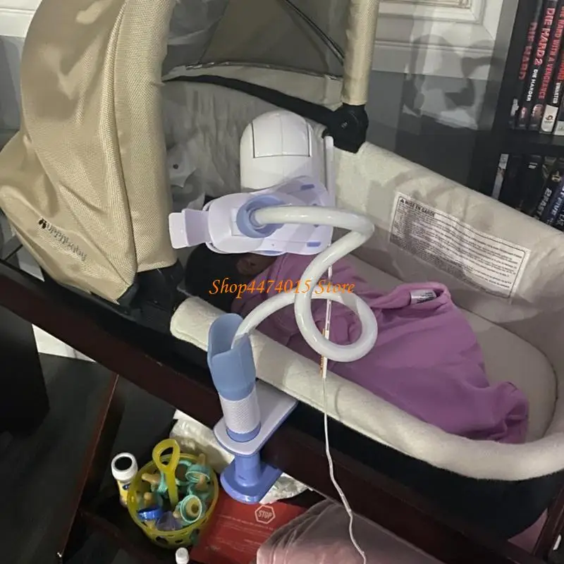 K1AA 베이비 모니터 홀더 유연한 베이비 카메라 브래킷 드릴링 침대 크래들로드 없음