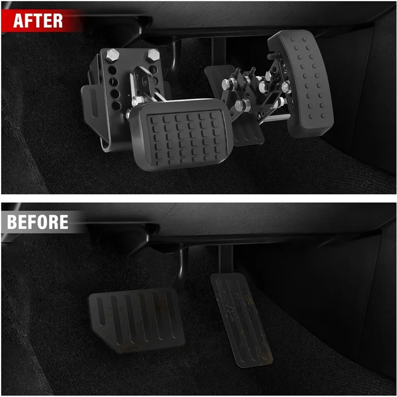 A11F-Gas And Brake Pedal Extenders For Short Drivers, Universal Adjustable Length And Angle Brake Accelerator Pedals Extender