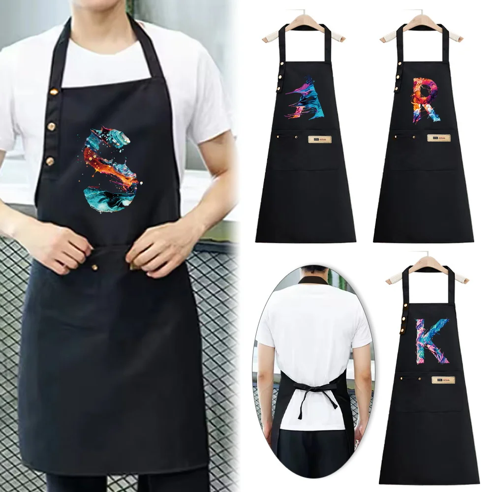 

Chef Apron with Pockets for Convenience Painting for Home Professional Use - Unisex Adjustable Gardener Accessory Paint Style