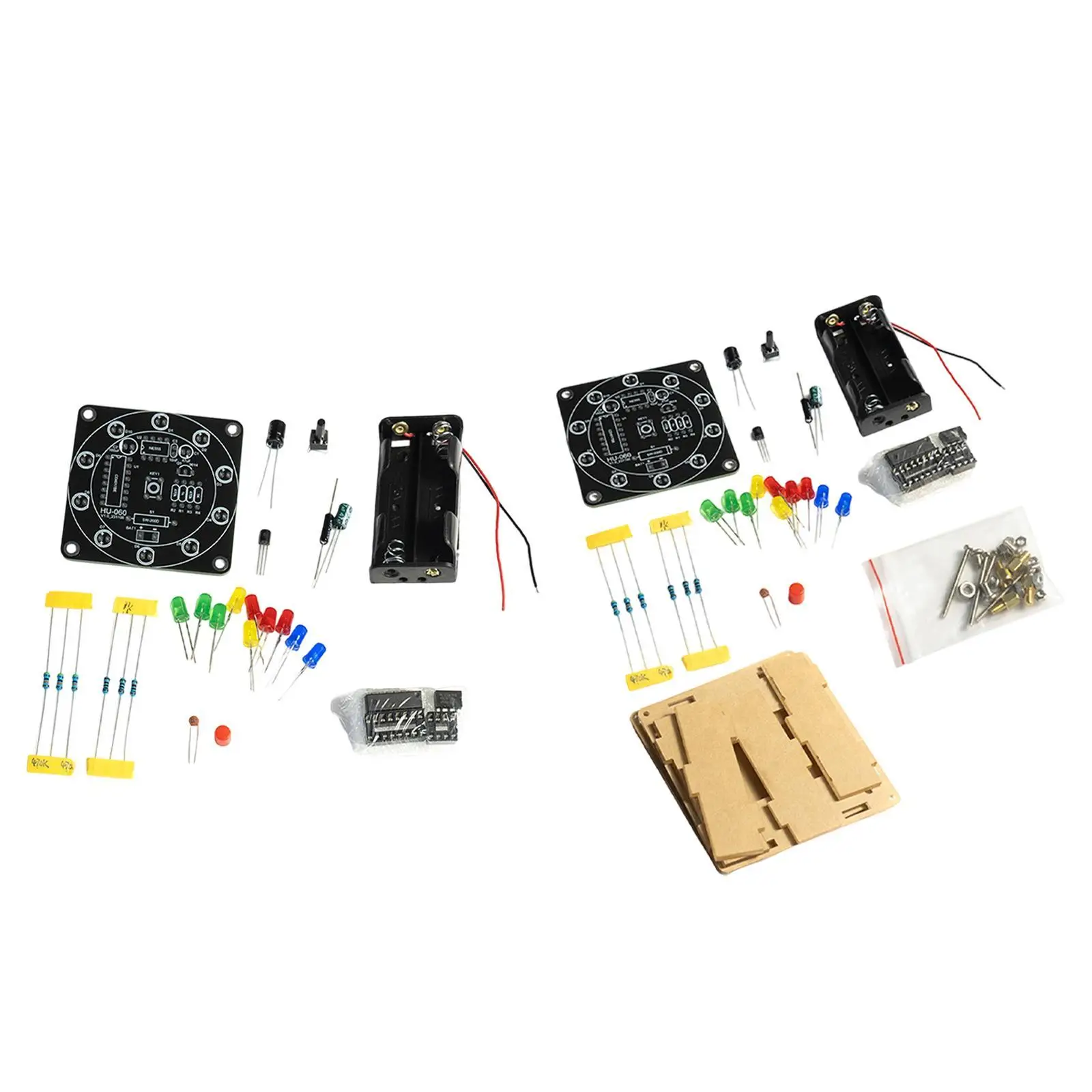 Square Lucky Turntable DIY Kit Rotary Fortune Electronic Component Board for Adult Beginner Projects