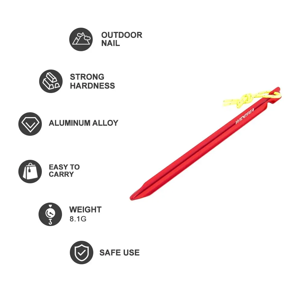Widesea Camping 4pc/set Tent Pegs Stakes Nails for Hard Snow Floor Outdoor Accessories Shelter Equipment Supplies Hiking Tourist
