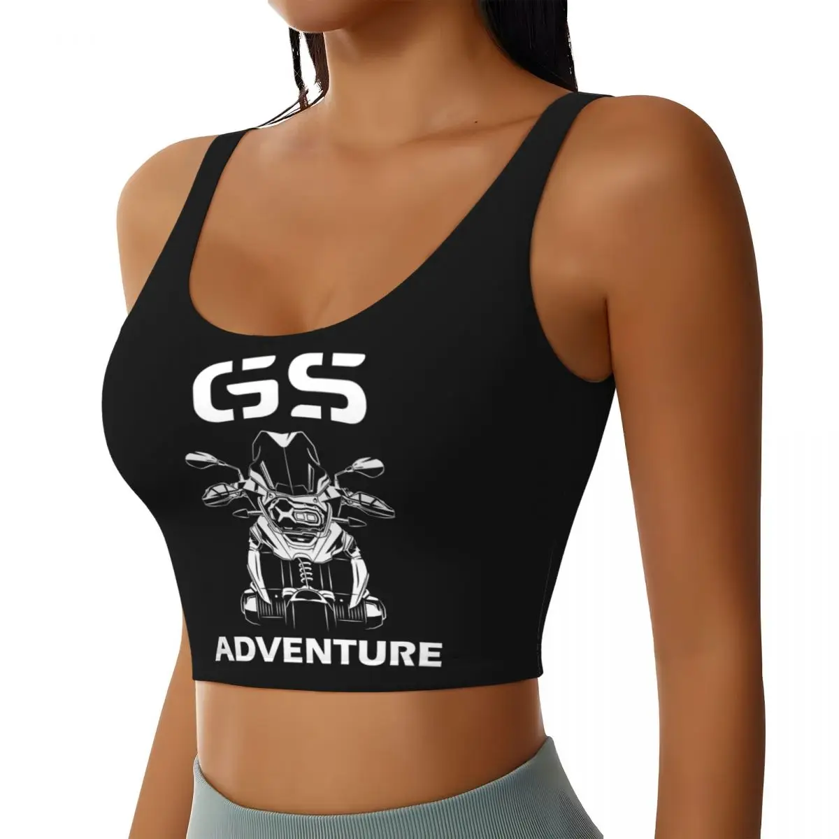 Custom High Impact GS Adventure Motorbike 1250 Motorcycle Sports Bra Women's Gym Workout Yoga Crop Top