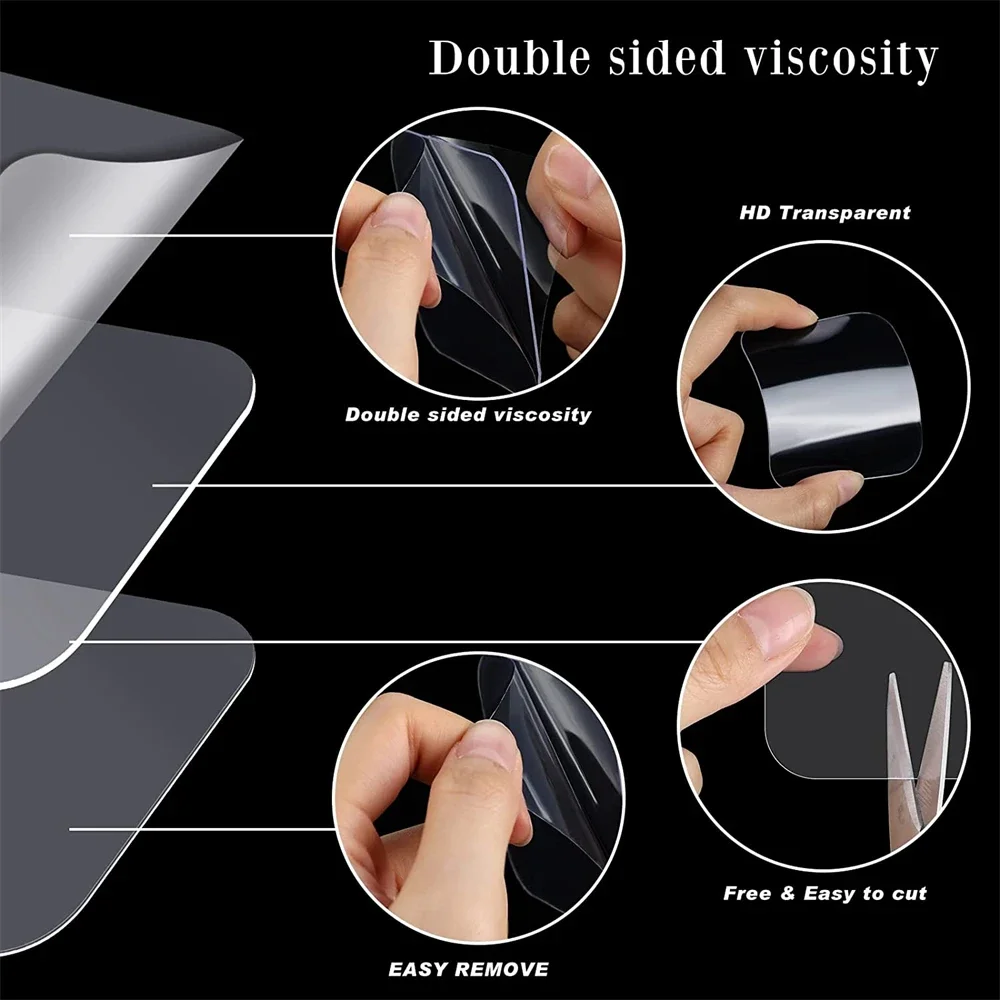 Multifunctional Double Sided Adhesive Tape Clear Strong Adhesive Waterproof Removable Reusable Nanos Adhesive Installation Tape