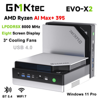 GMKtec MINI PC EVO-X2 Windows11 Pro DDR5 8000MHz PCle 4.0 M.2 2280 SSD 2.5G LAN HDMI2.0 USB4.0*2 WIFI7 BT5.4 Desk Gamer Computer