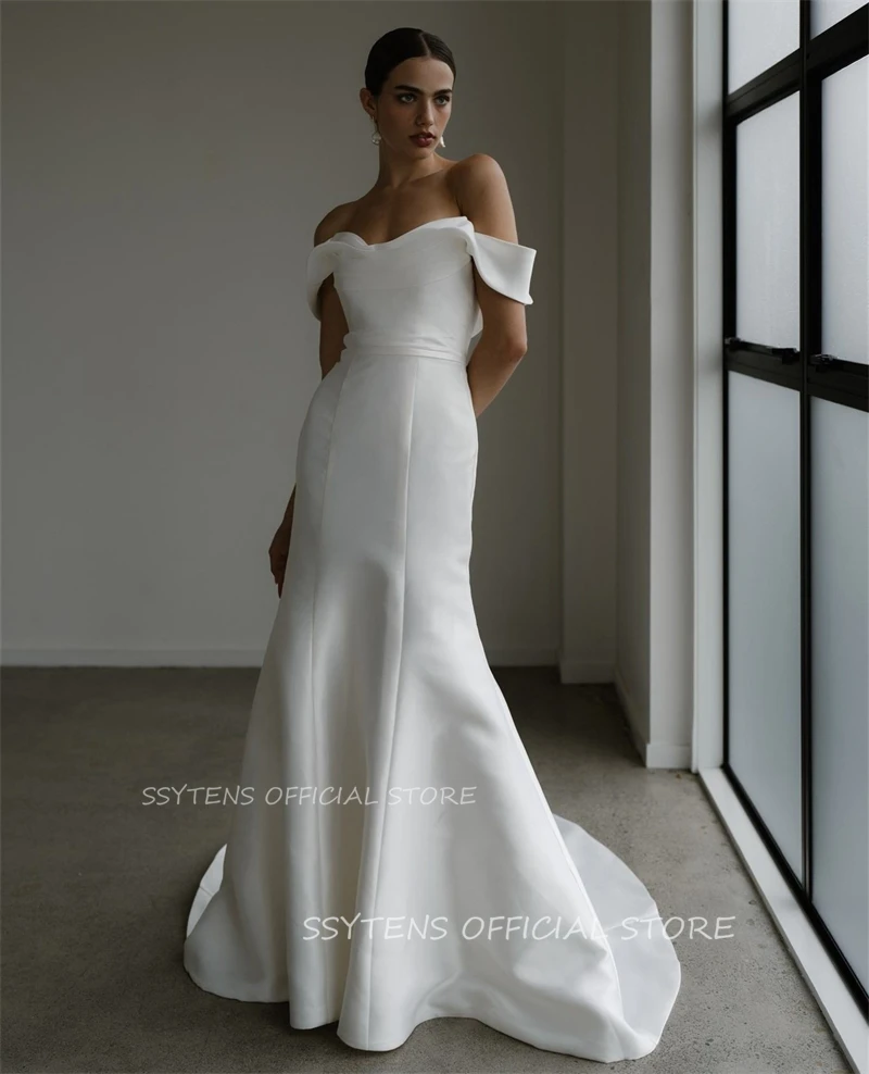 Vestido De novia De sirena con hombros descubiertos, elegante, ocasión Formal