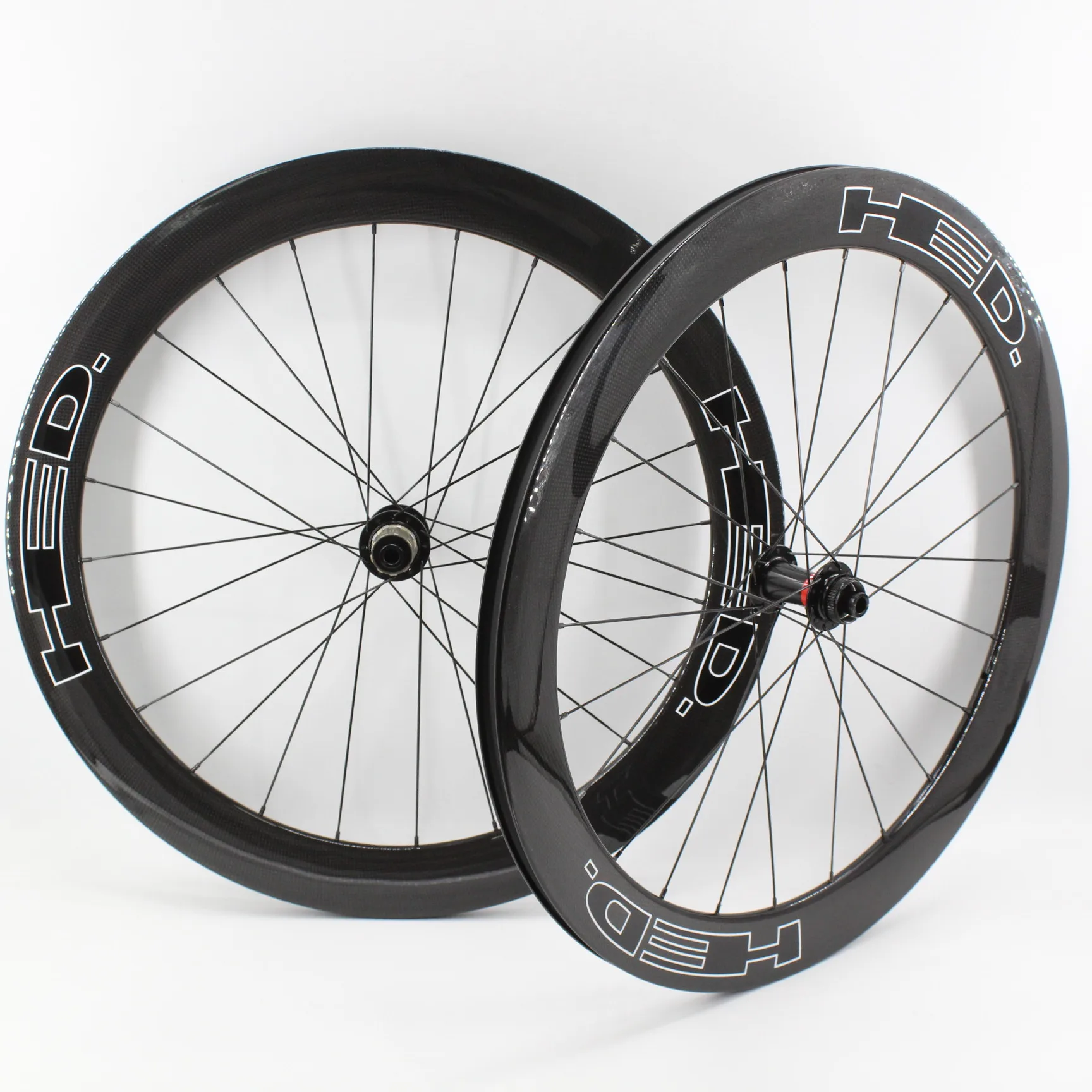 Brand New 700c Road Bike Full Carbon Fibre Bicycle Wheelset Tubular Clincher Tubeless Rims Thru Axle Disc Brake Hubs