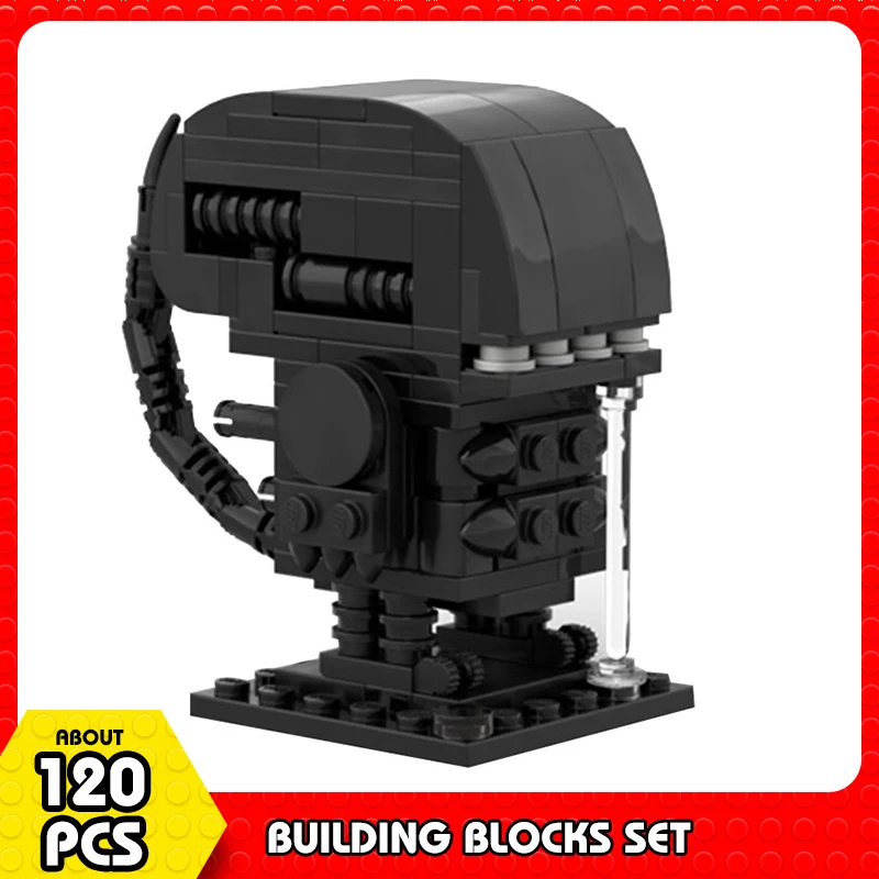 

MOC Aliened Brickheadz Building Blocks Superheroes Movie Figures High-tech Doll Robot War Construction Bricks Toys