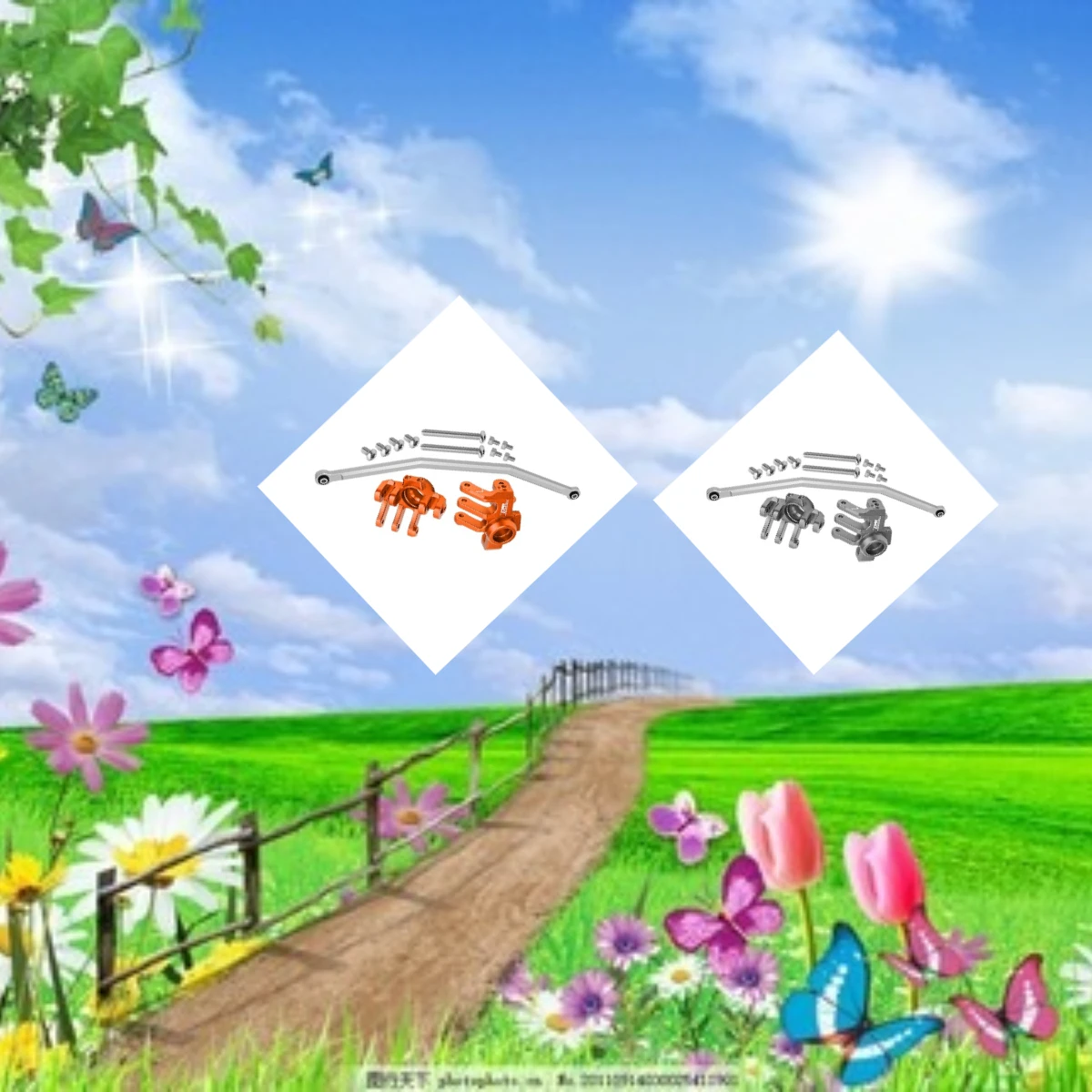 

GPM AXIAL 1/10 RBX10 Ryft 4WD AXI03005 For Alloy Front Knuckle Arm With Steering Rod