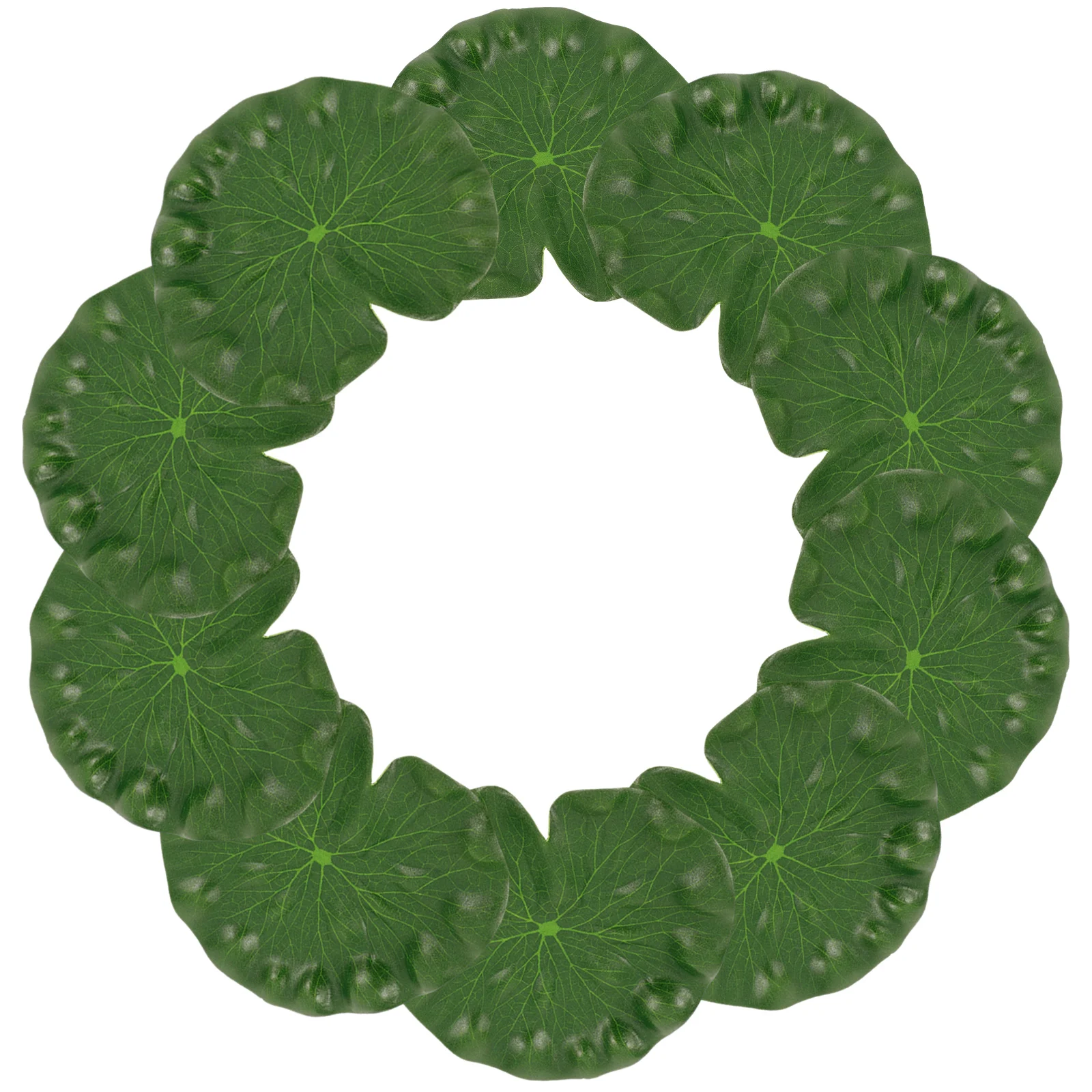 

10Pcs Green Artificial Lotus Leaf Eva Floating Aquarium Fish Pond Decoration High Simulation Water Decorative Leaf Fish Tank