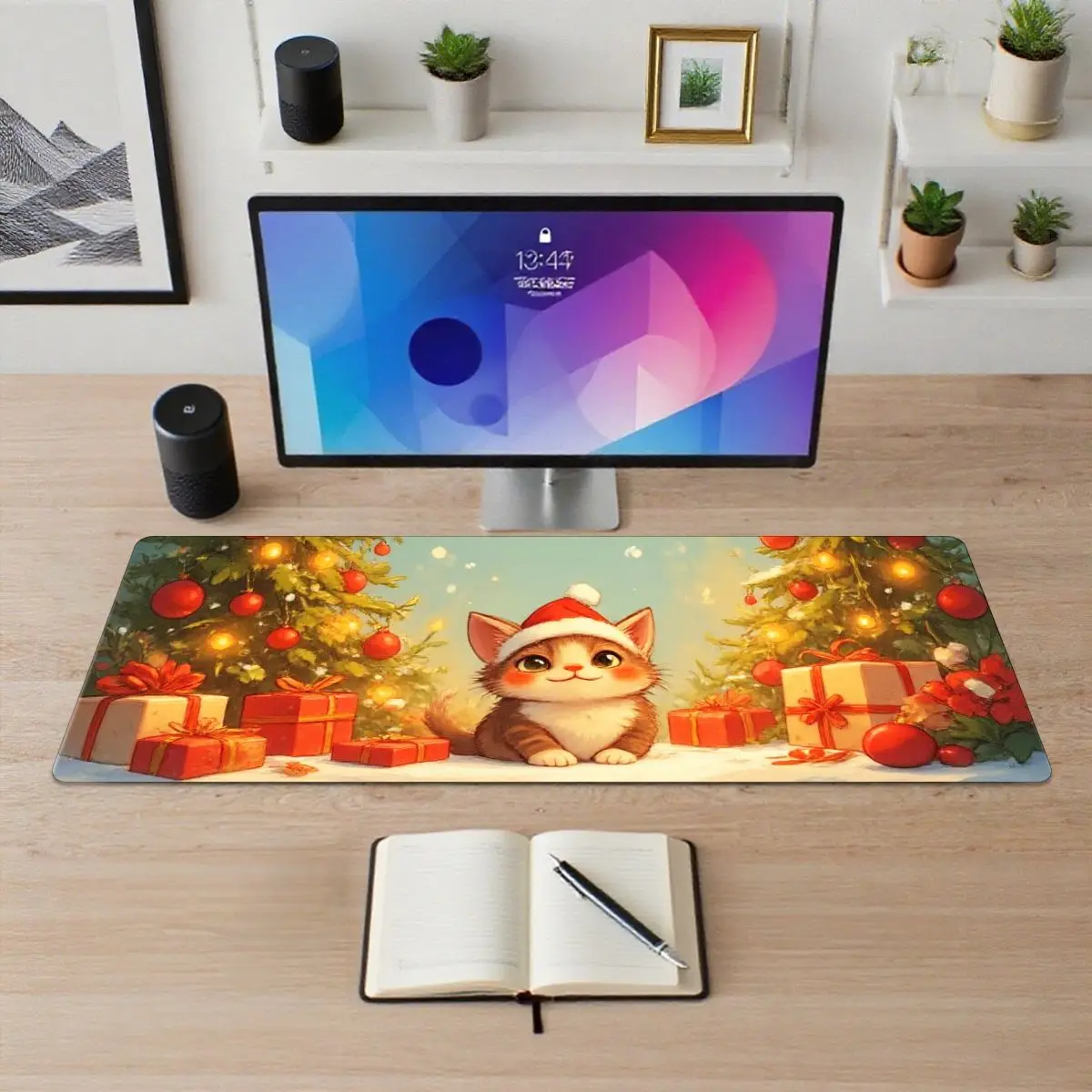 

Comfortable Non-Slip Cute Festive Cat Mouse Pad Warm Christmas Theme for Office Home Matches Holiday Vibe Perfect Gift