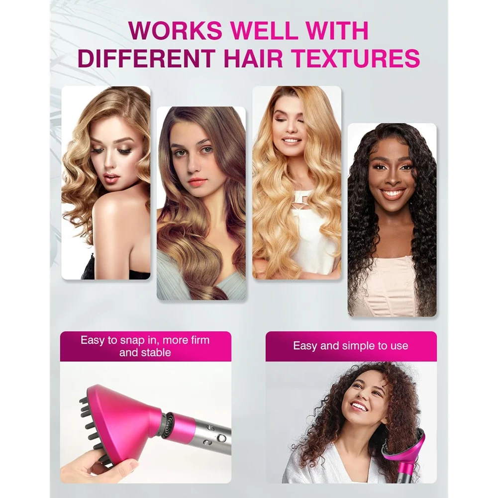 

ABZA-Hair Styler Airflow Attachment,For Dyson Airwrap HS01 HS05 HS08 Flexstyle No Hot Plates, Hot Air Styler Attachment