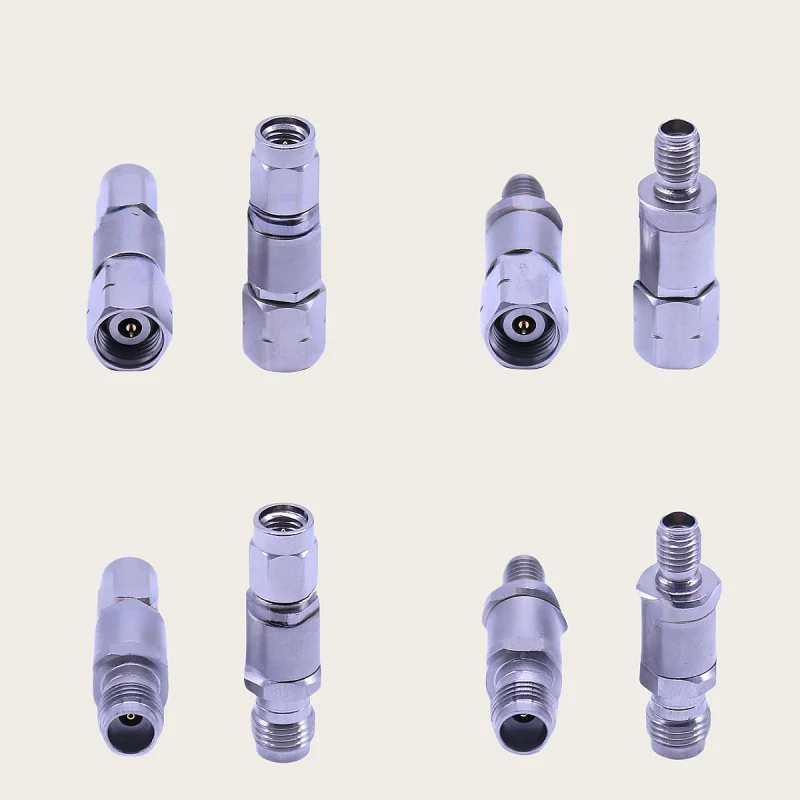 2.4MM Male to SSMA Male Female Millimeter Wave Stainless Steel 40G High Frequency Test Adapter