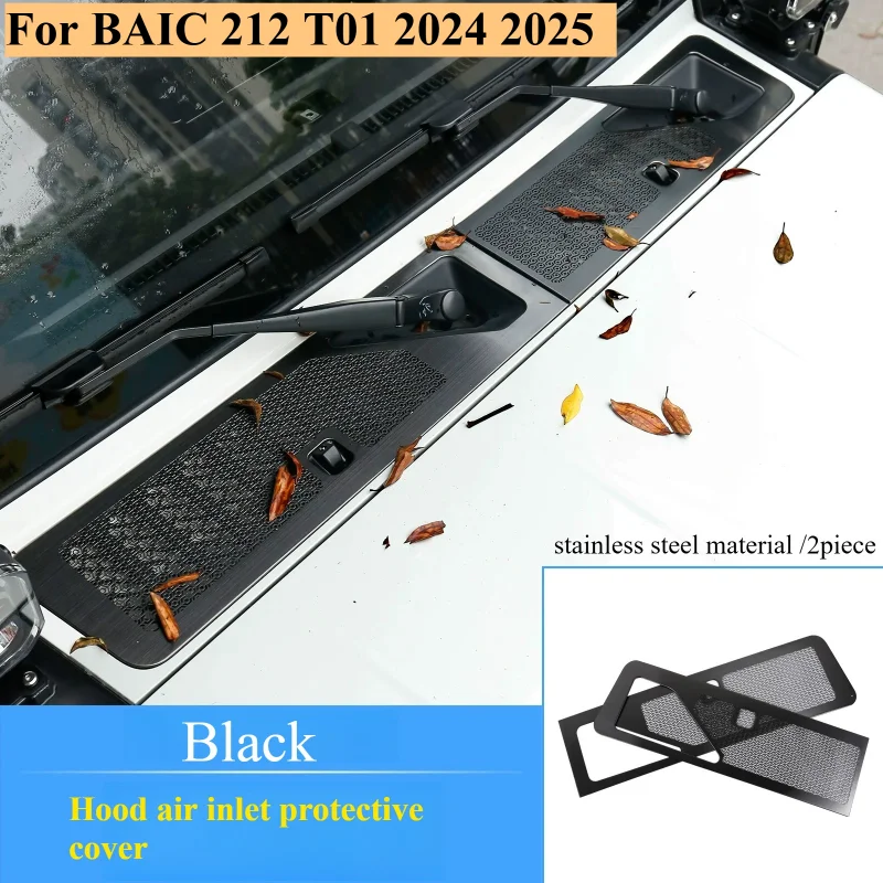 Fit for BAIC 212 T01 2024 2025 Front Hood Water Guide Groove Protective Cover   Car Auto Refit Part