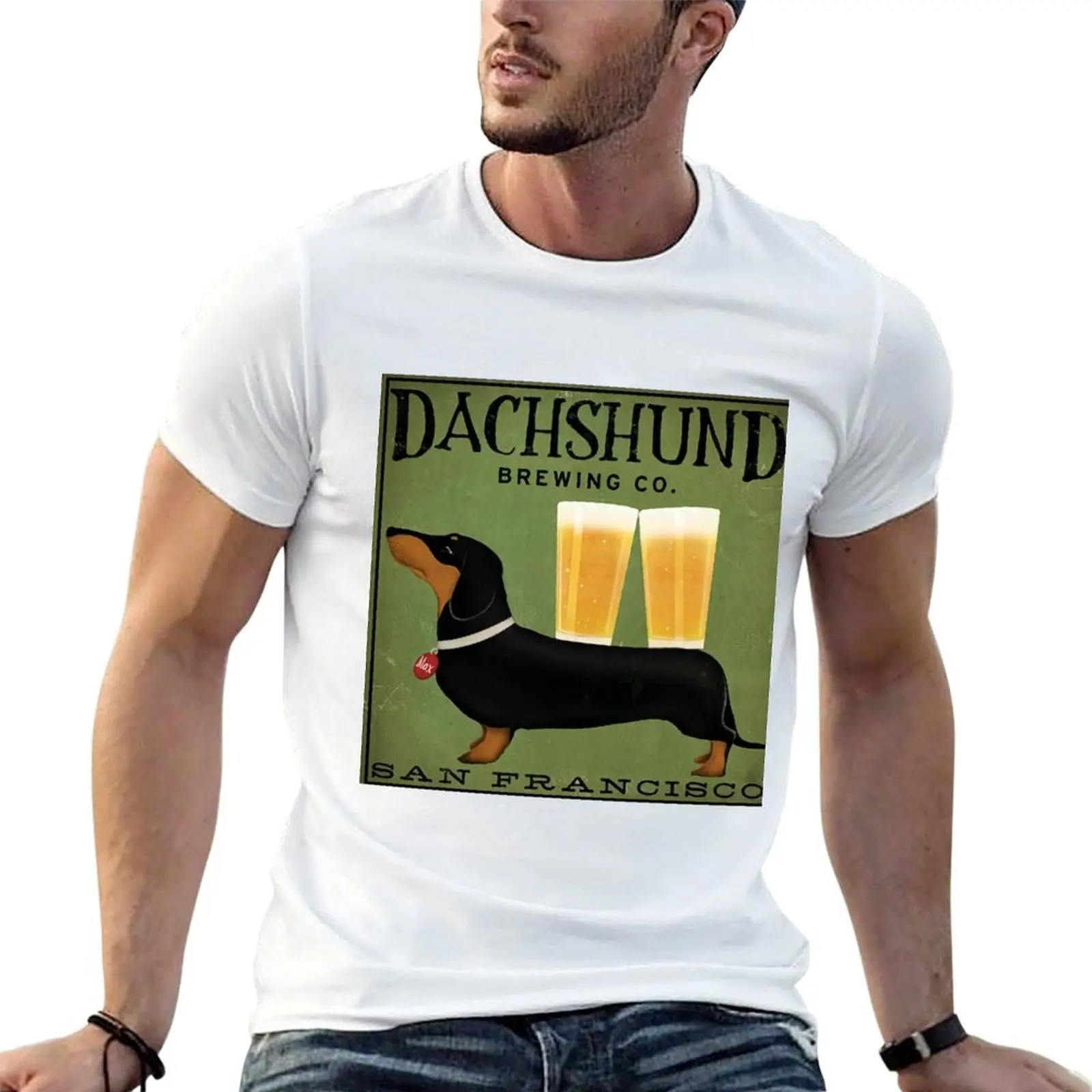 Dachshund Brewing Co. T-Shirt t shirts for man pack cotton t shirts for man pack white funny t shirts man T-Shirt