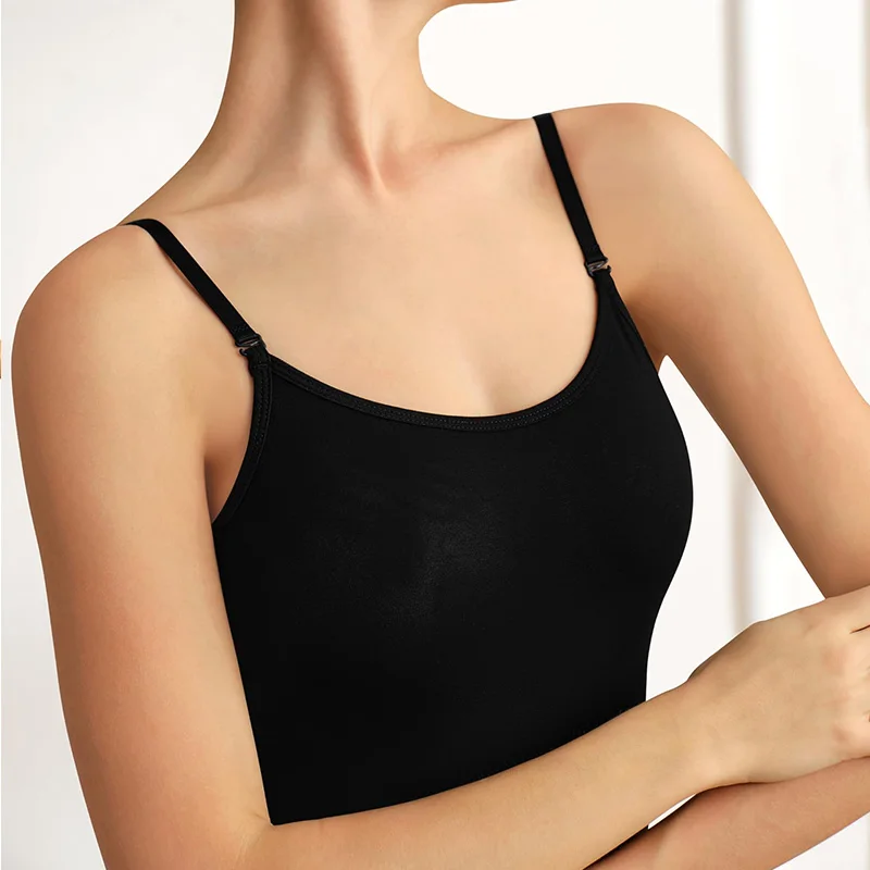 女性用ノースリーブキャミソールバレエダンスレオタード大人用体操タンクトップ調節可能なストラップと裏地付きダンスレオタード