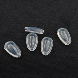 100pieces= 50pairs 11.8mm Push in Air Silicone Nose Pads Glasses Anti Slip Nose Pad Eyeglasses Accessories