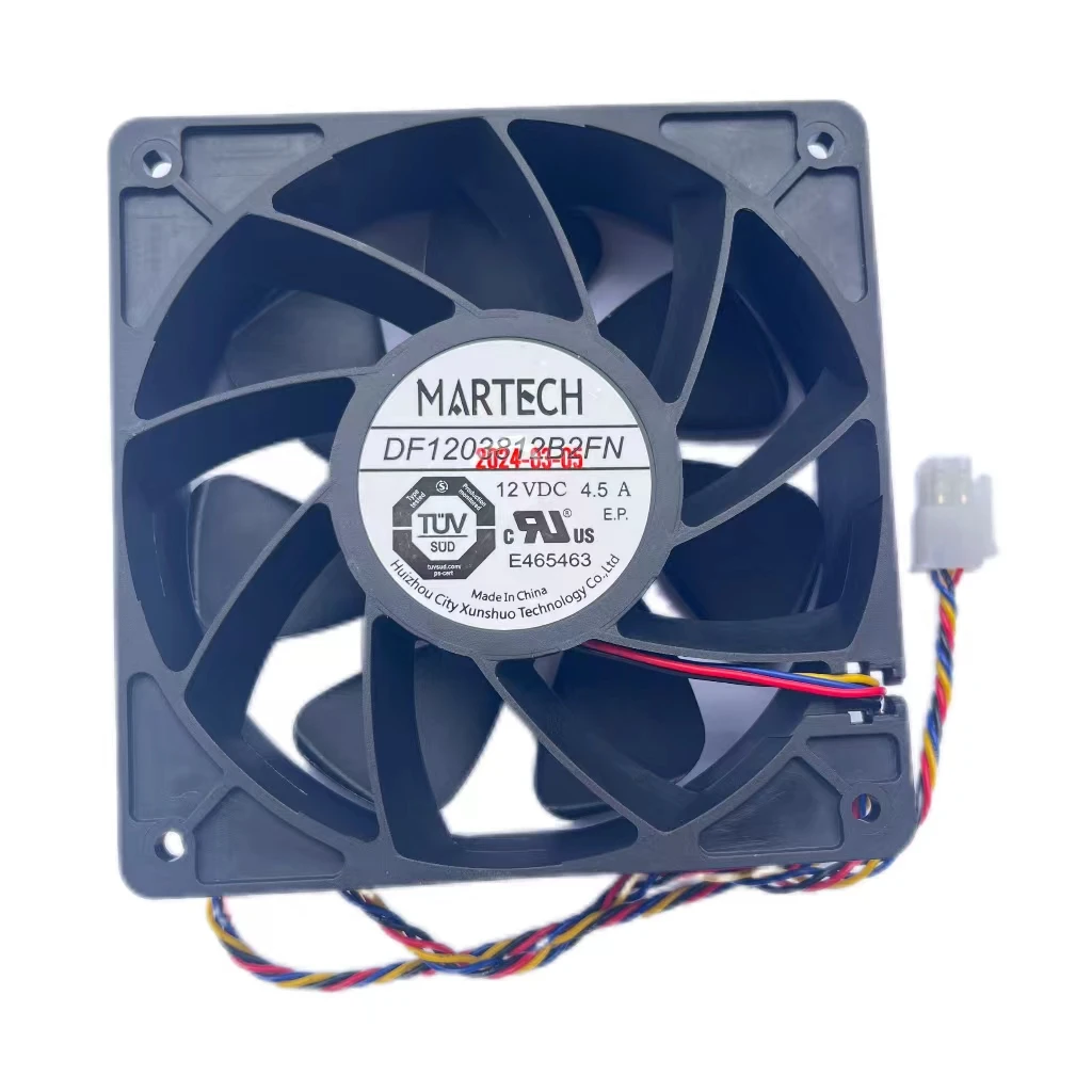 Imagem -06 - Ventilador de Refrigeração Original para Bitmain Antminer 4pin Df1203812b2fn 12vdc 4.5a 7000rpm 12cm S21 T21