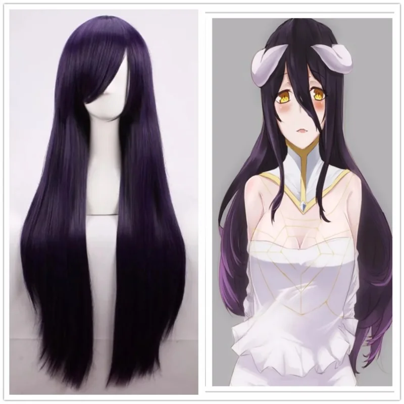 Anime Overlord Albedo Cos Sexy White Mermaid Dress for Women Summer Skirt Adult Clothing Cosplay Costume Horns Wig Halloween