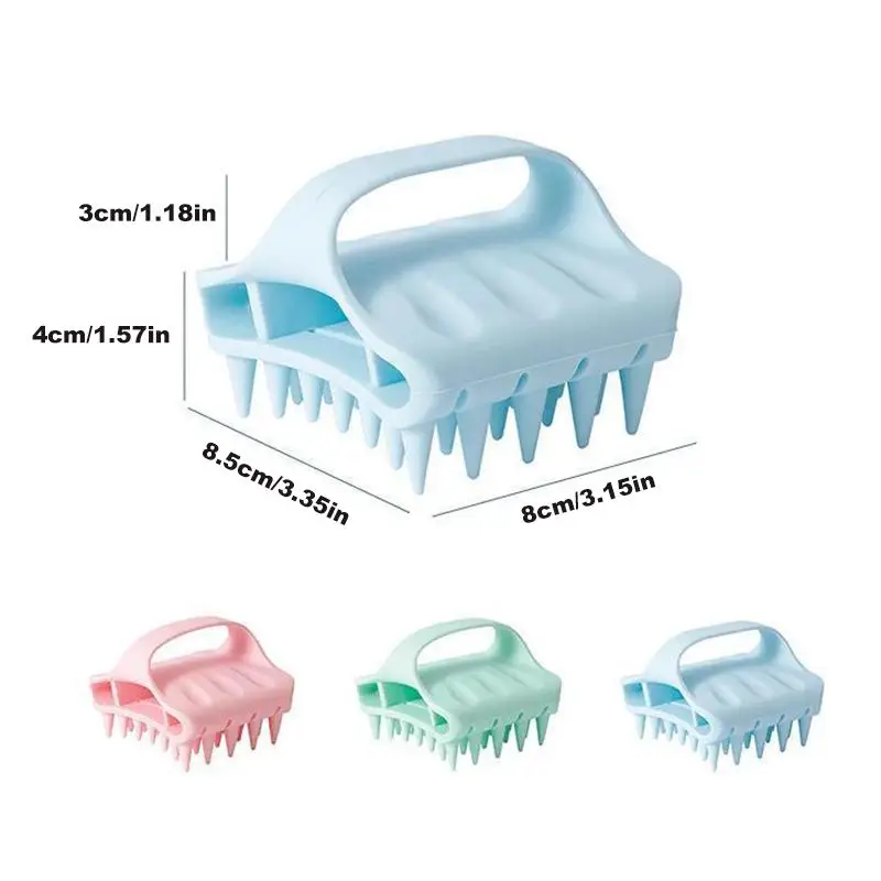 1/2pcs Scalp Massager Shampoo Bathroom Brush Hair Washing Body Massage Brush Pet Dog Shower Brush Soft Silicone Massage Comb view 6