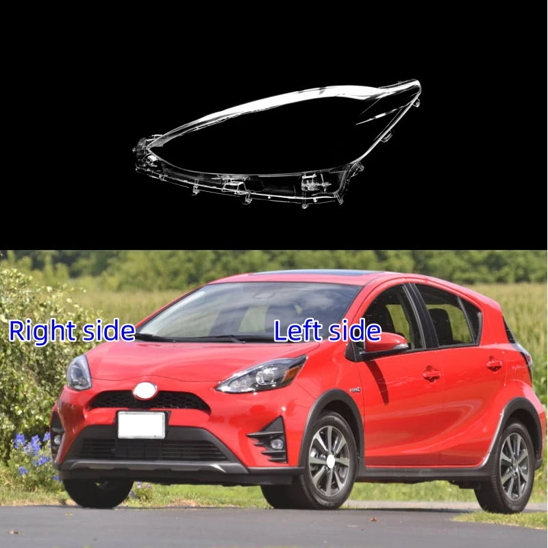 For TOYOTA Prius C 2018 2019 2020 2021 2022 2023 Car Headlight Shell Headlamp Lens Cover Replace Lamp Shade Headlamp Glass