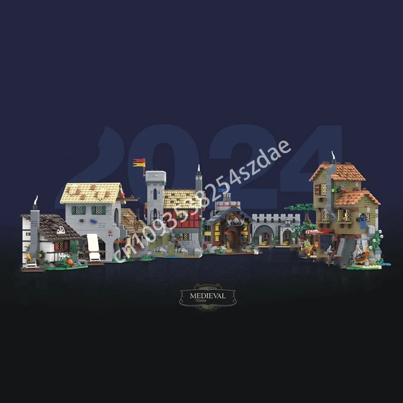 4727 قطعة MOC القرون الوسطى مدينة ساحة أيقونات نموذج اللبنات البناء تجميع هدية الكريسماس لتقوم بها بنفسك لعبة فكرة الإبداعية للأطفال #1