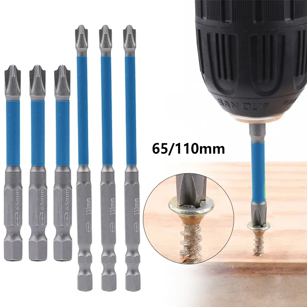 6PC 65/110mm Magnetic Special Slotted Cross Screwdriver Bit For Electrician FPH2  Multi-Function Precision Screwdriver Set