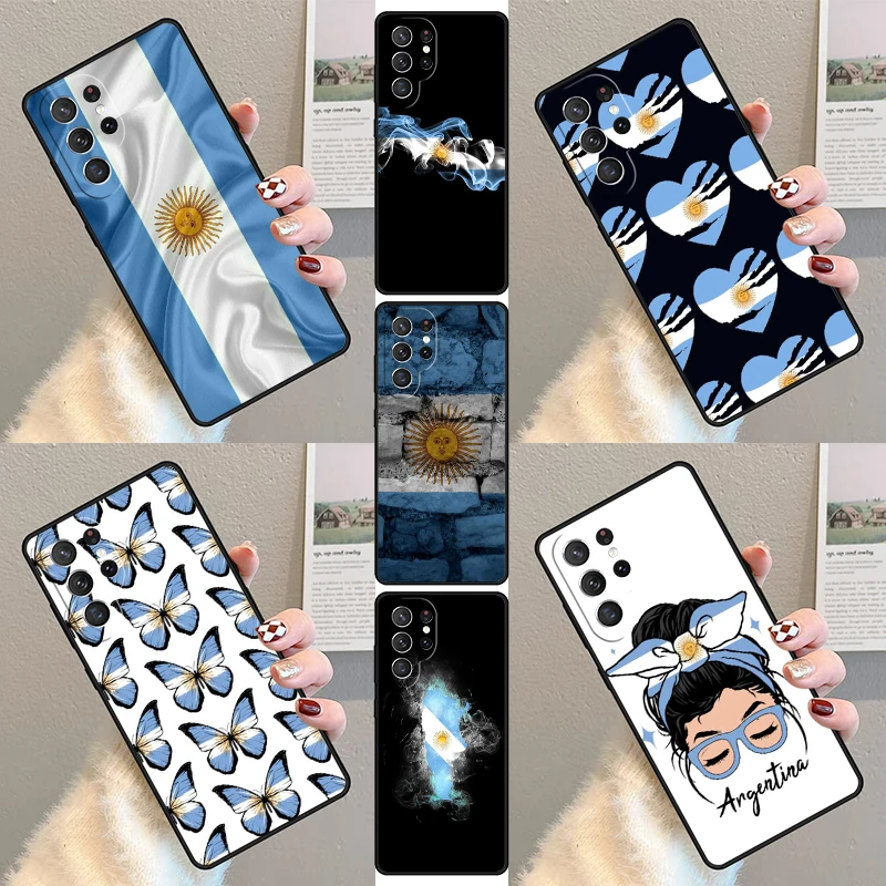 

Чехол для телефона с флагом Аргентины и гордостью с флагом Аргентины для Samsung Galaxy S23 S21 S20 FE S24 S25 S22 Ultra Note 10 20 Plus Cover