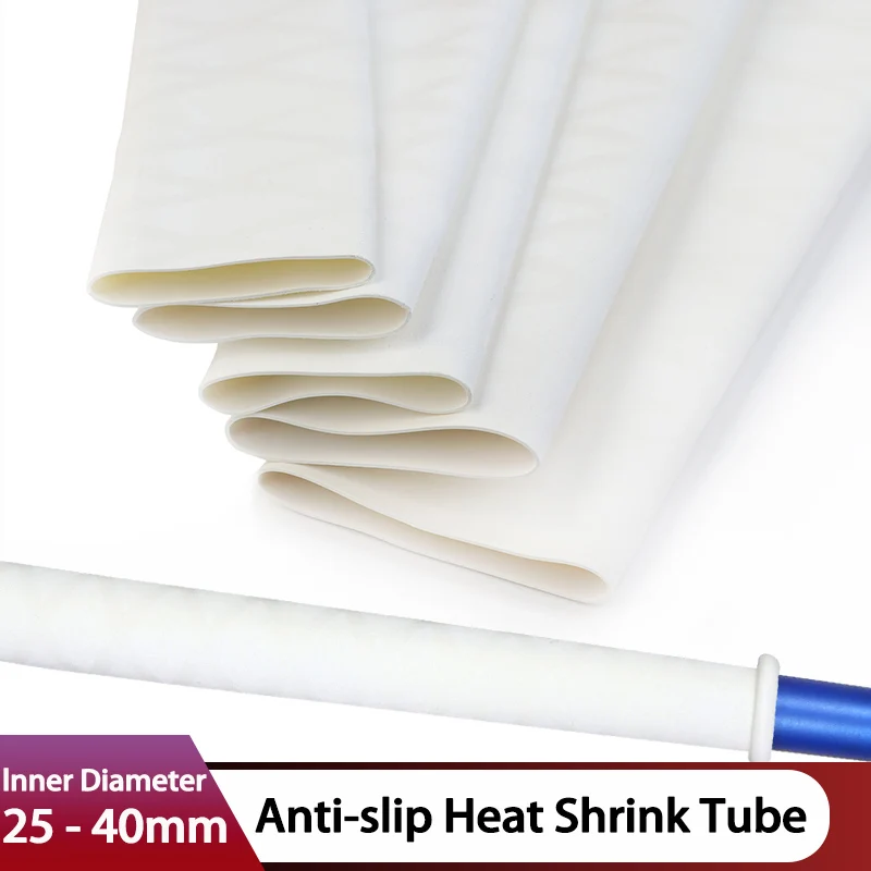 

1M/piece White Diameter 25 28 30 35 40mm Non Slip Heat Shrink Tube Handle Insulated Protector Waterproof Cover Fishing Rod Wrap