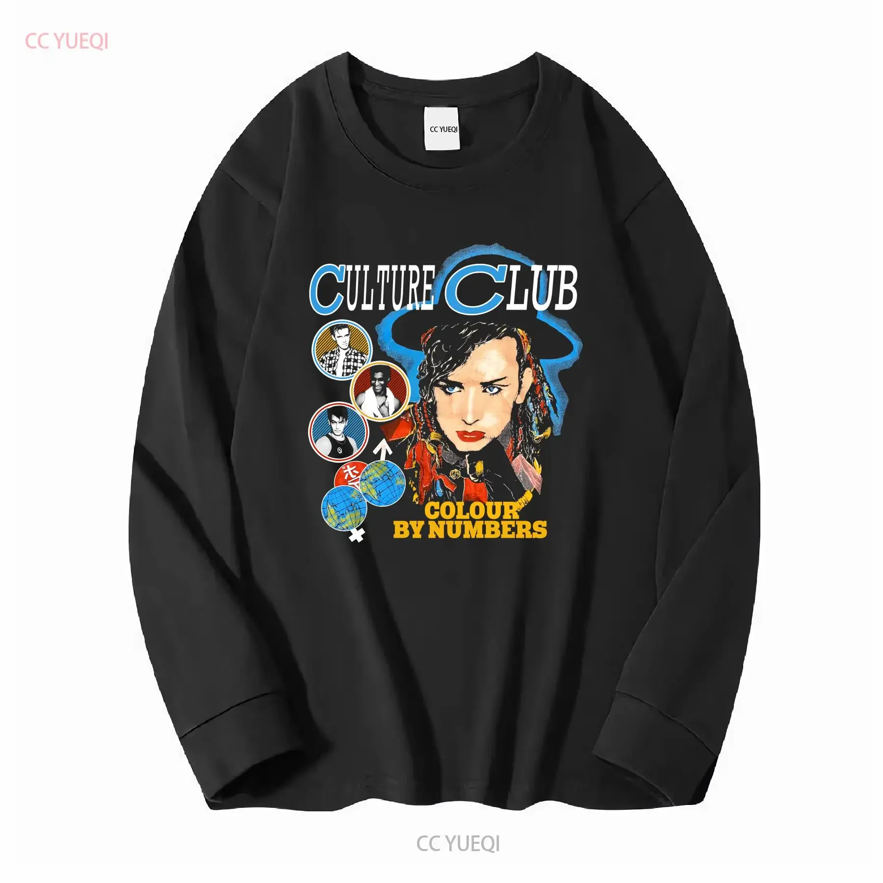 Culture Club T Shirt vintage rare Boy George black tee Colour By Numbers New Wave Duran Adam Ant Billy Idol Cyndi Lauper Rupaul