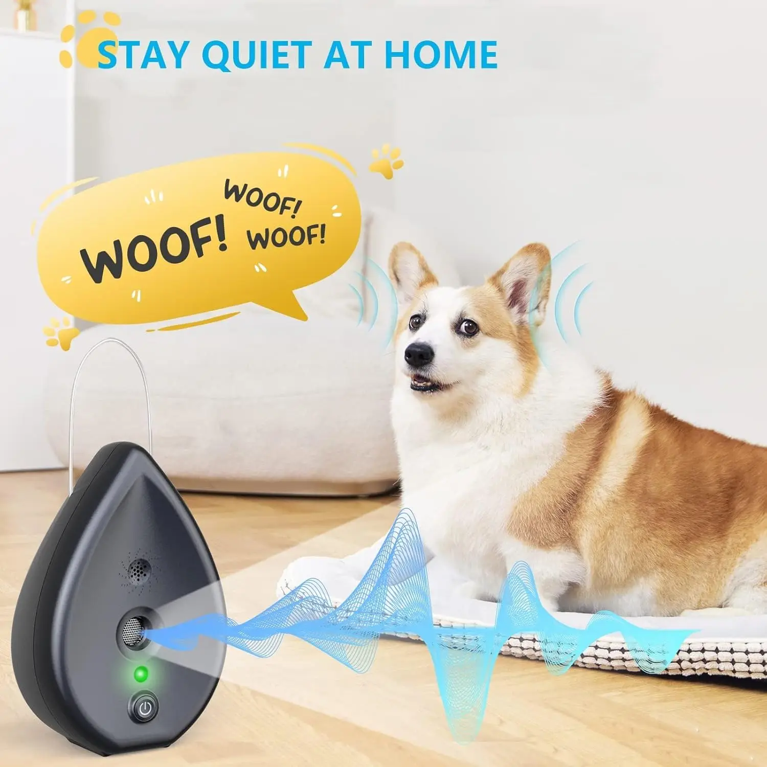 

2025 New Automatic Ultrasonic Anti-Bark Device,USB Rechargeable 750mAh,Dog Barking Control Trainer for Small/Large Dogs