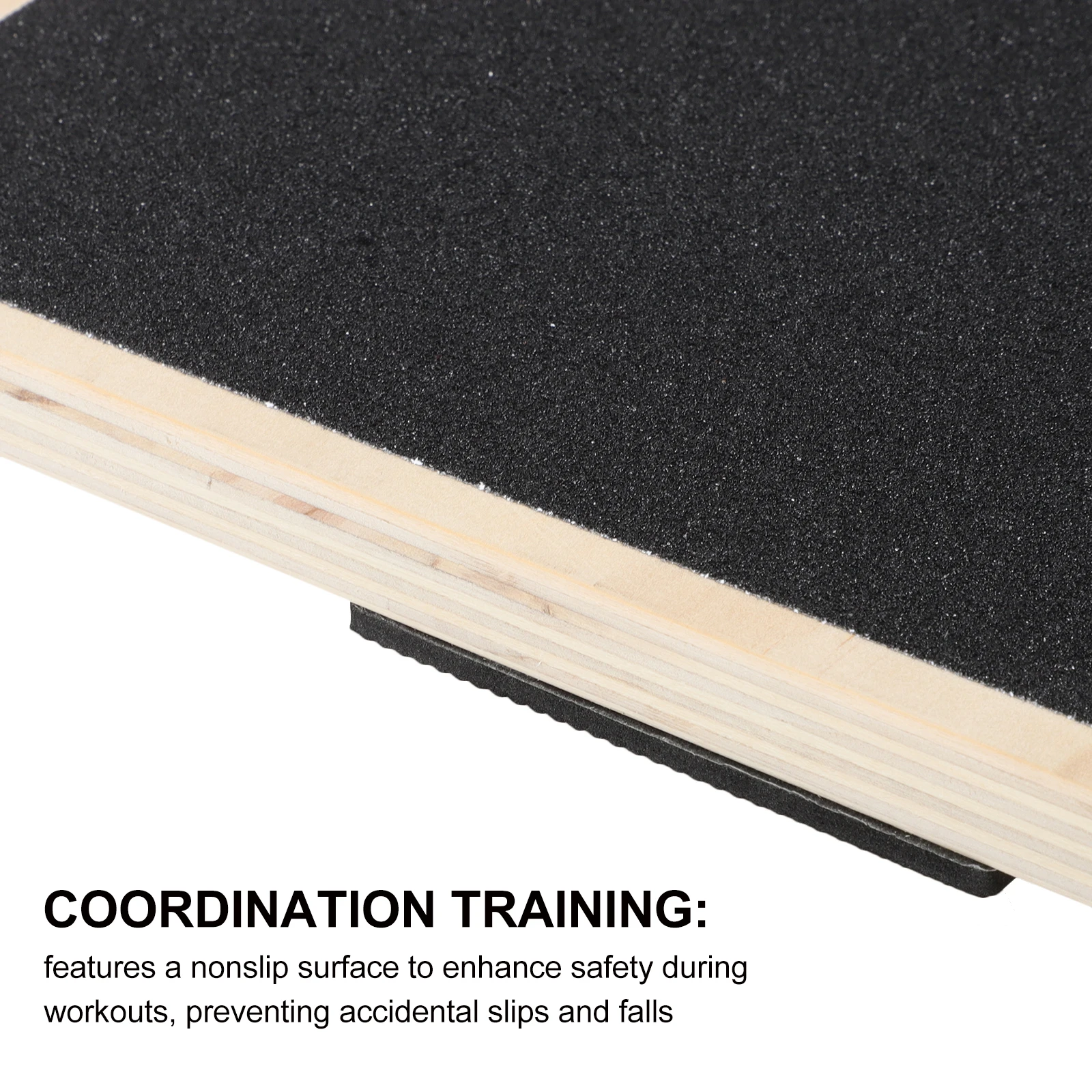 

Yoga Balance Board Wobble Exercise Equipment Wood Training Fitness Adult Coordination AntiSlip Rectangular Durable