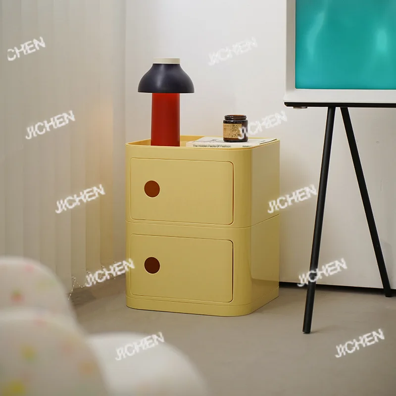 

Modern Minimalist Creative Small Storage Cabinet Shelves Home Extremely Narrow Bedroom Replacement Bedside Tables