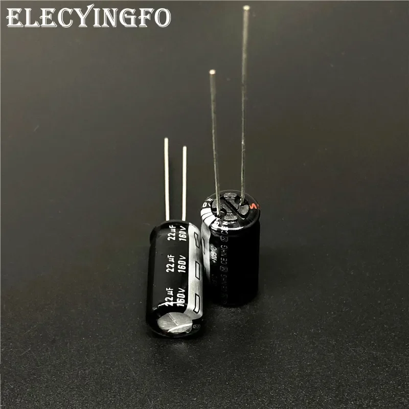 ELECYINGFO 10pcs/100pcs 22uF 160V22uf  Panas NHG Series 10x20mm 160V22uF High Quality Aluminum Electrolytic Capacitor