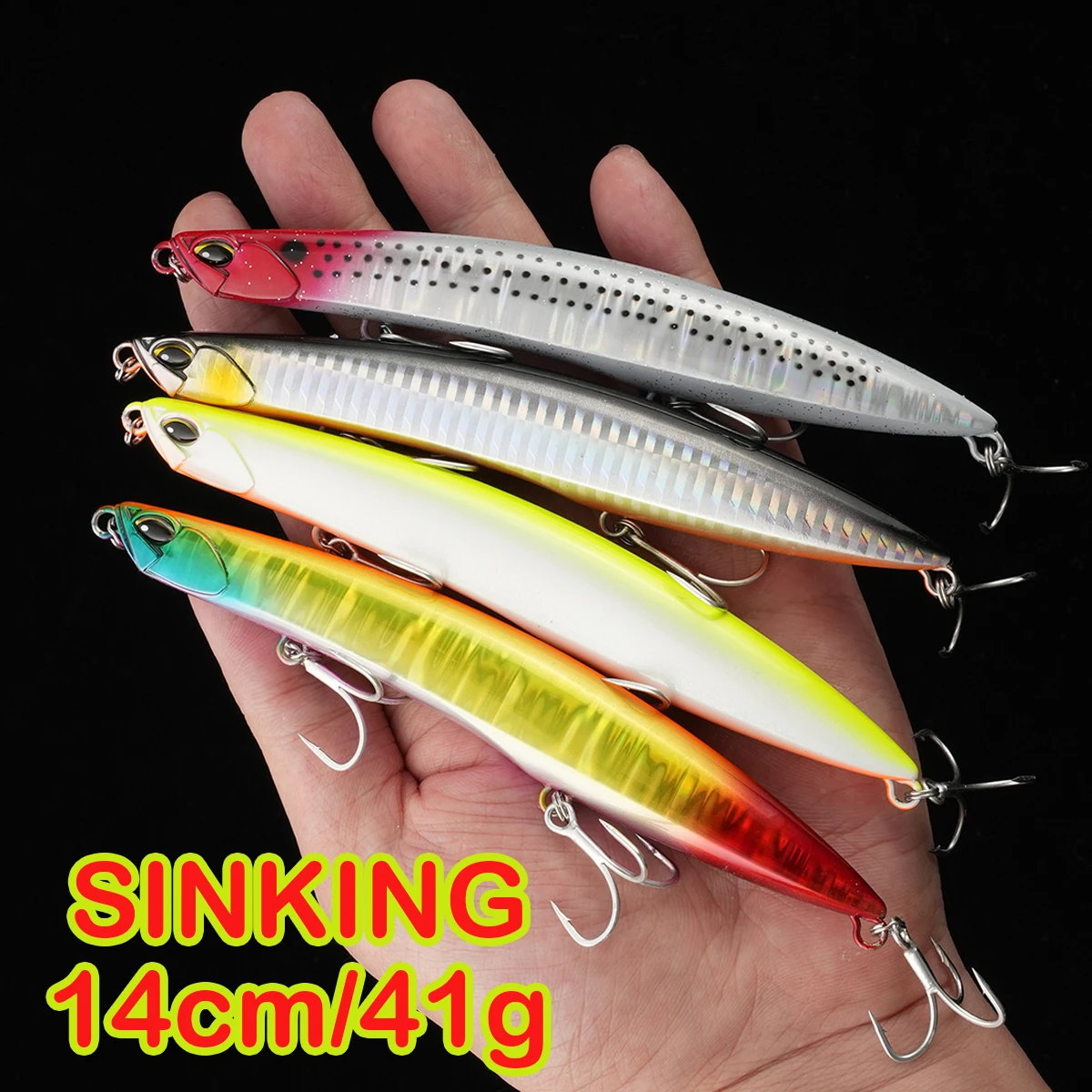 Señuelo Jerkbait lápiz hundible para lubina y trolling agua salada - imagen 4