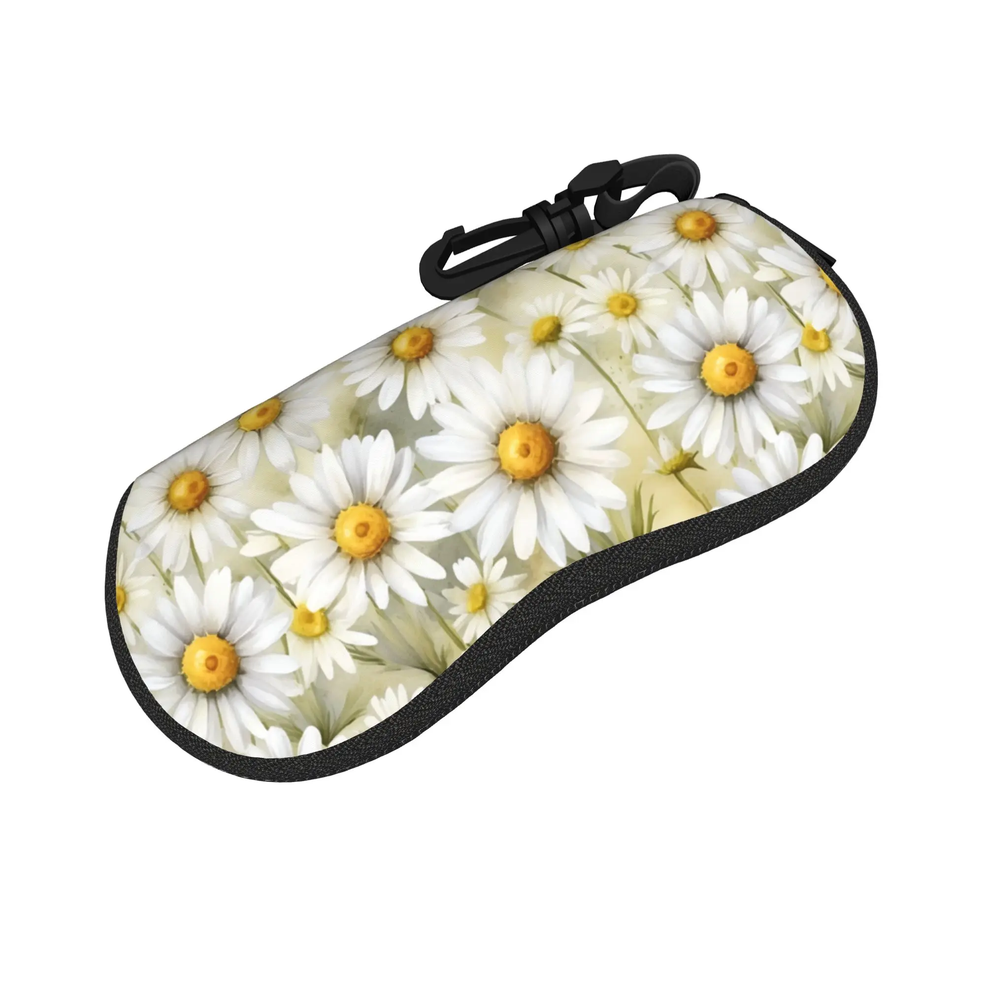 Lovely Cartoon Glasses Case Daisy flower Merchandise  Zipper  Eyewear Storage Box Ins Style Glasses Box