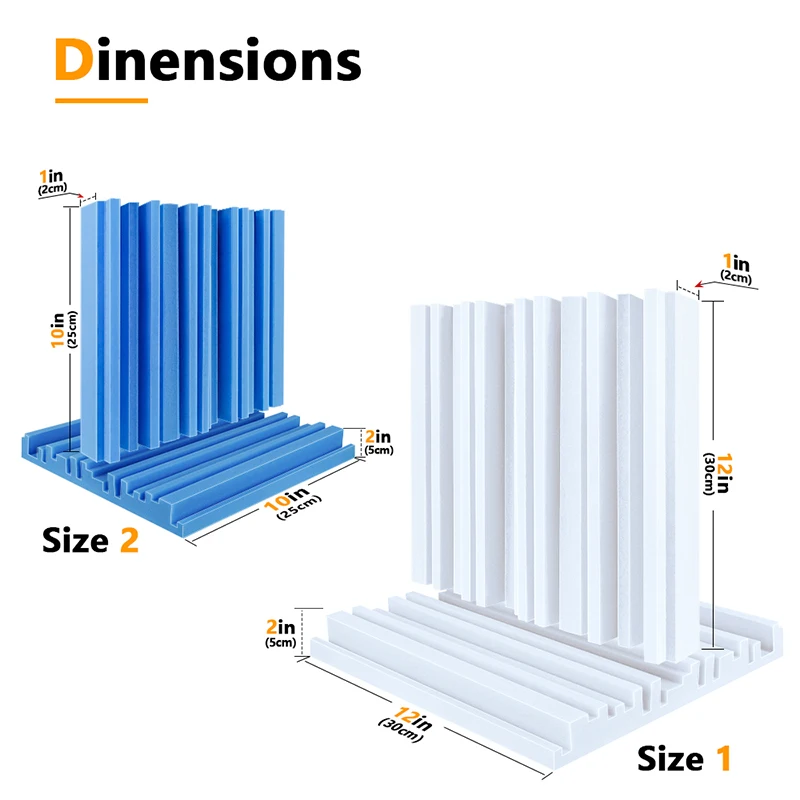 Pannelli isolanti acustici confezione da 12, adesivi murali decorativi in schiuma per Studio musicale, per pannello fonoassorbente acustico per