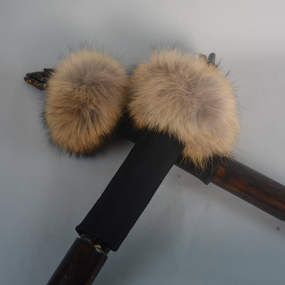 Fox Fur Cuff Arm Warmer Lady Bracelet Real Fur Wristband Glove High Quality Fox fur Cuffs Hot Sale Wrist Warmer