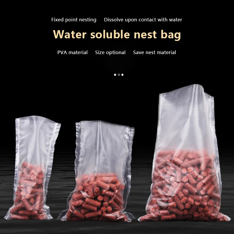 50PCS PVA Bags For Carp Fishing Fast Dissolving Environmental Water-soluble Bag For Fishing Accessories Carp Boilies Tackles