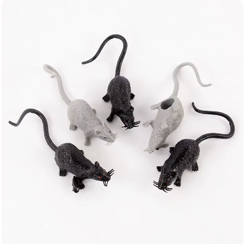 10Pcs modello di Mouse in plastica Halloween Prank piccolo regalo decorazione del giardino scherzo piccolo regalo più colori Mouse finto ragazzo giocattoli
