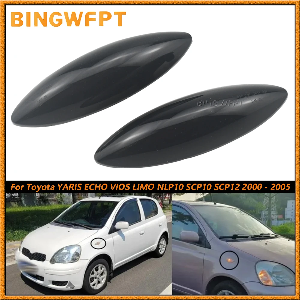 

2PCS For Toyota YARIS ECHO SCP10 SCP12 2000 - 2005 Dynamic LED Indicator Side Marker Signal Light Fender Lamp