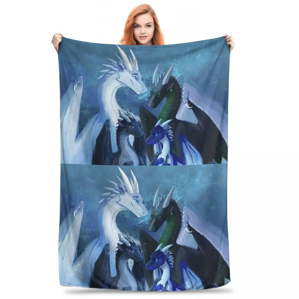 Arctic, Foeslayer, Whiteout, Darkstalker Family - Wings Of Fire Blankets Fleece Throw Blankets Sofa For Home Throws Bedspread