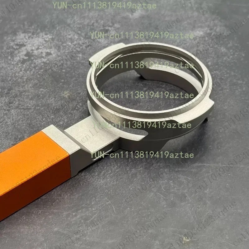 CNC Stainless Steel Hollowed-out Bottomless Coffee Machine Handle Without Powder Bowl Coffee Machine Accessories