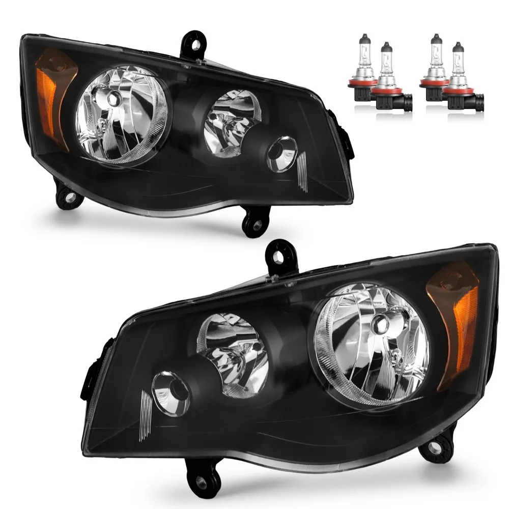

Headlights For 2008-2016 Chrysler Town&Country,11-20 Dodge Grand Caravan W/Bulbs