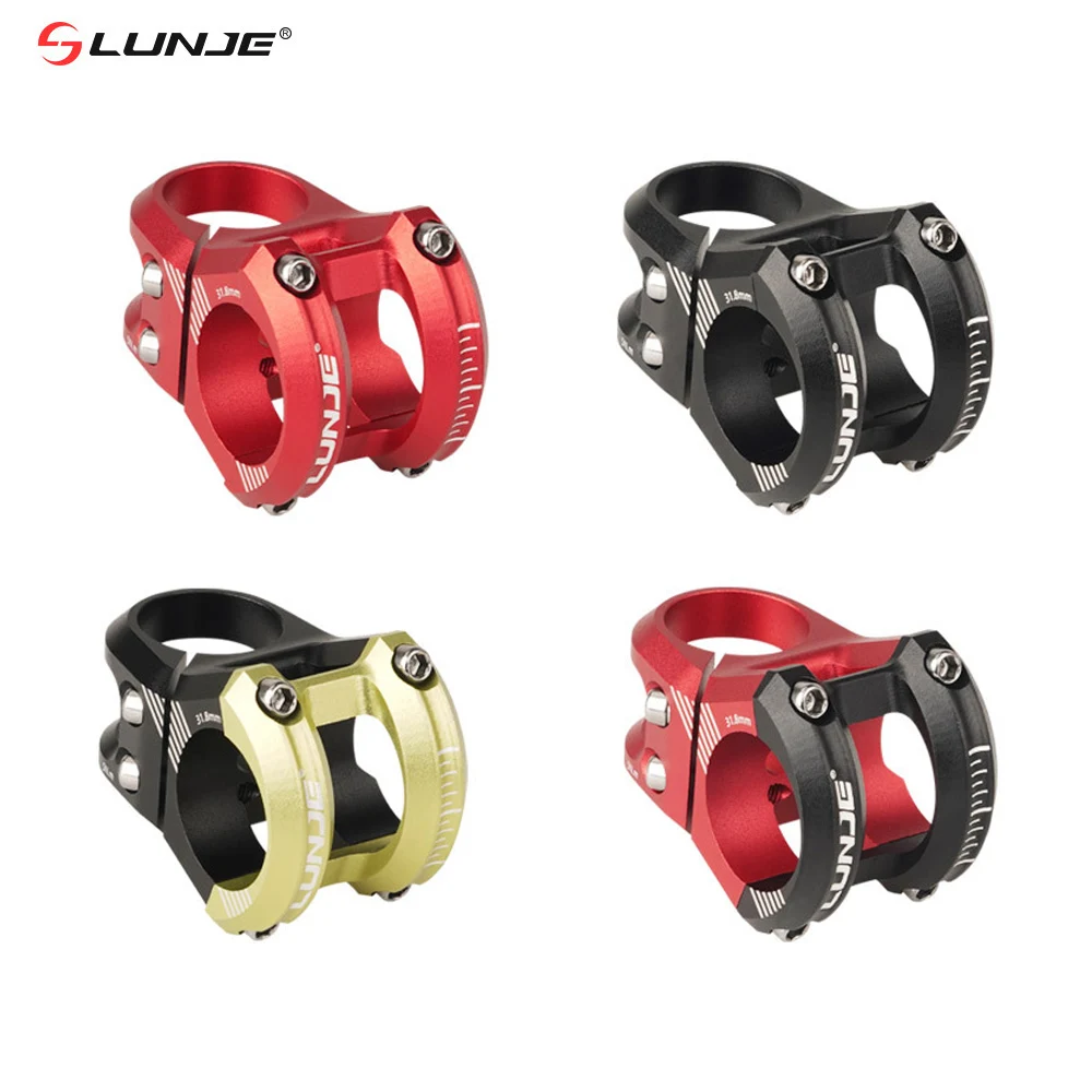 

LUNJE MTB Mountain Bike Full CNC 31.8MM 35MM Bar Clamp 35MM Extend Ultra Light Hollow Steer Bicycle Stem