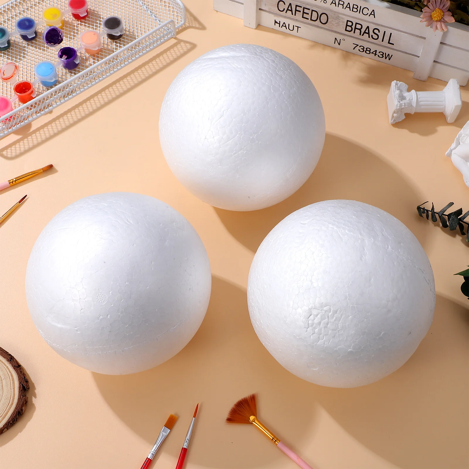 

3pcs 15Cm Christmas Foam Ball White Craft For Kids Diy Ornament Children Art Project Decor Holiday Party Supply Handicraft