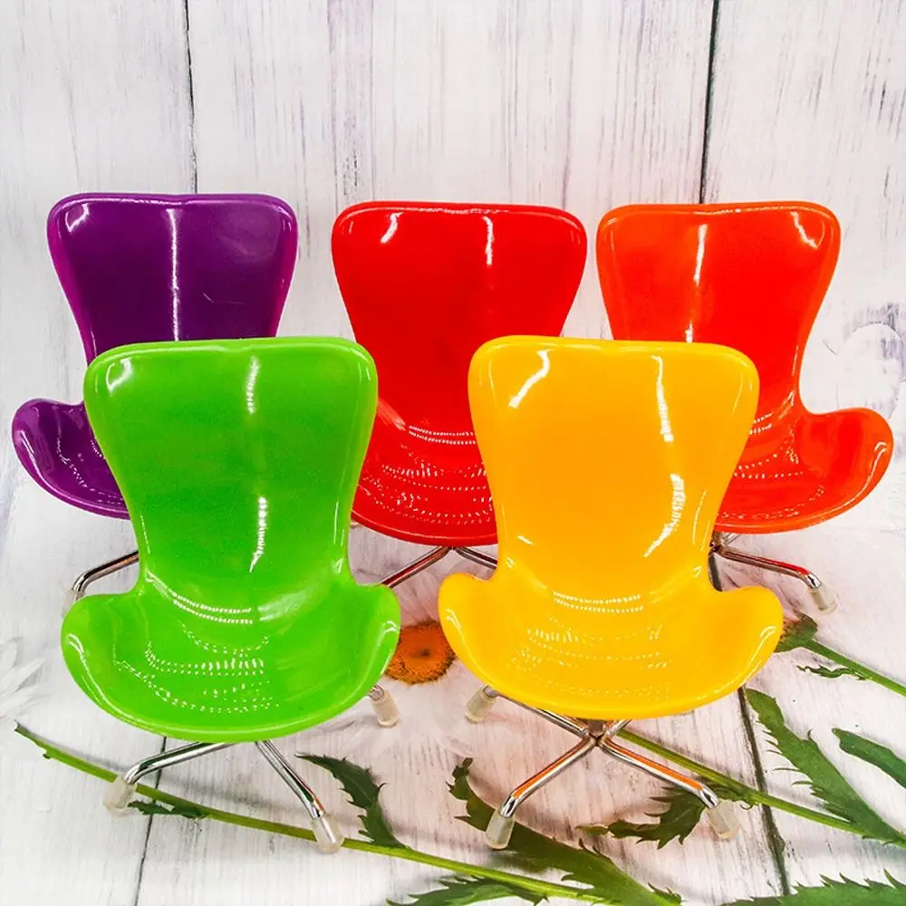 

Miniature Furniture Dollhouse Chairs Leisure Chair Multicolor Mini Chair 1/6 Scale Highchair Plastic Egg Chair BJD Blyth