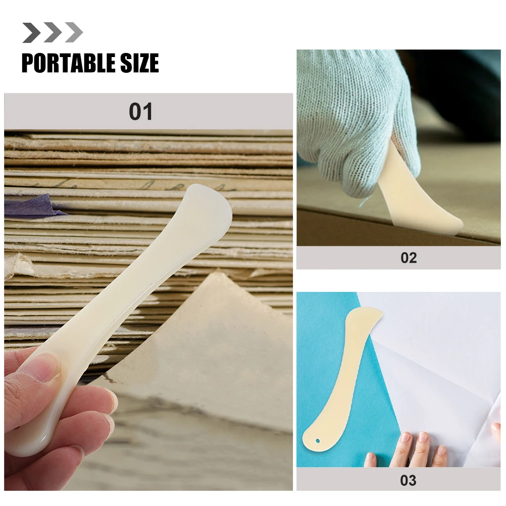 

5pcs Plastic Bone Folder Paper Creaser Tool Envelope Opening Paper Folding Scoring Lightweight Portable Letter for Crafting