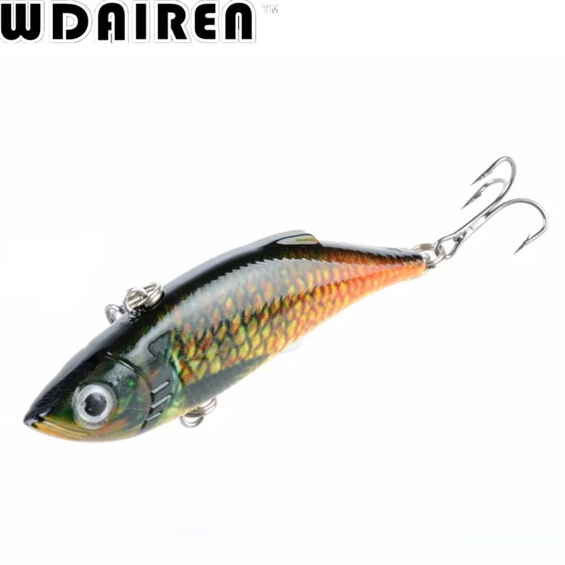 4pcs/lot Vib vibration Fishing Lures set 80mm 12g Winter Ice Hard Bait with Lead Inside Wobblers Pesca Sea Fly Fishing Lure kit