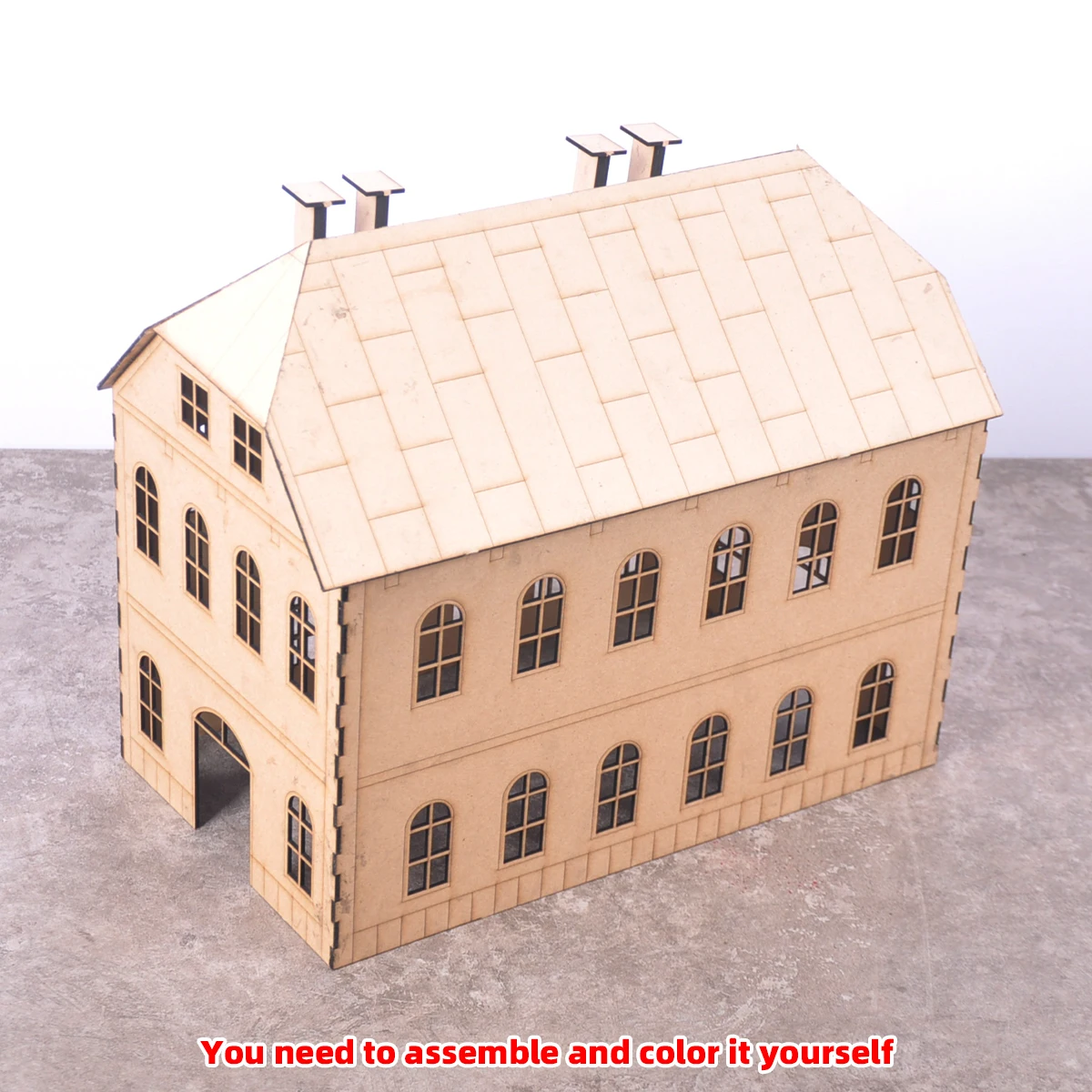 1/35 Modellbausatz Miniatur-Diorama Architektonisches Gebäude Haus Unbemalt Stadt-Bahnhof Bus-Tickethallen DIY – Detail 1