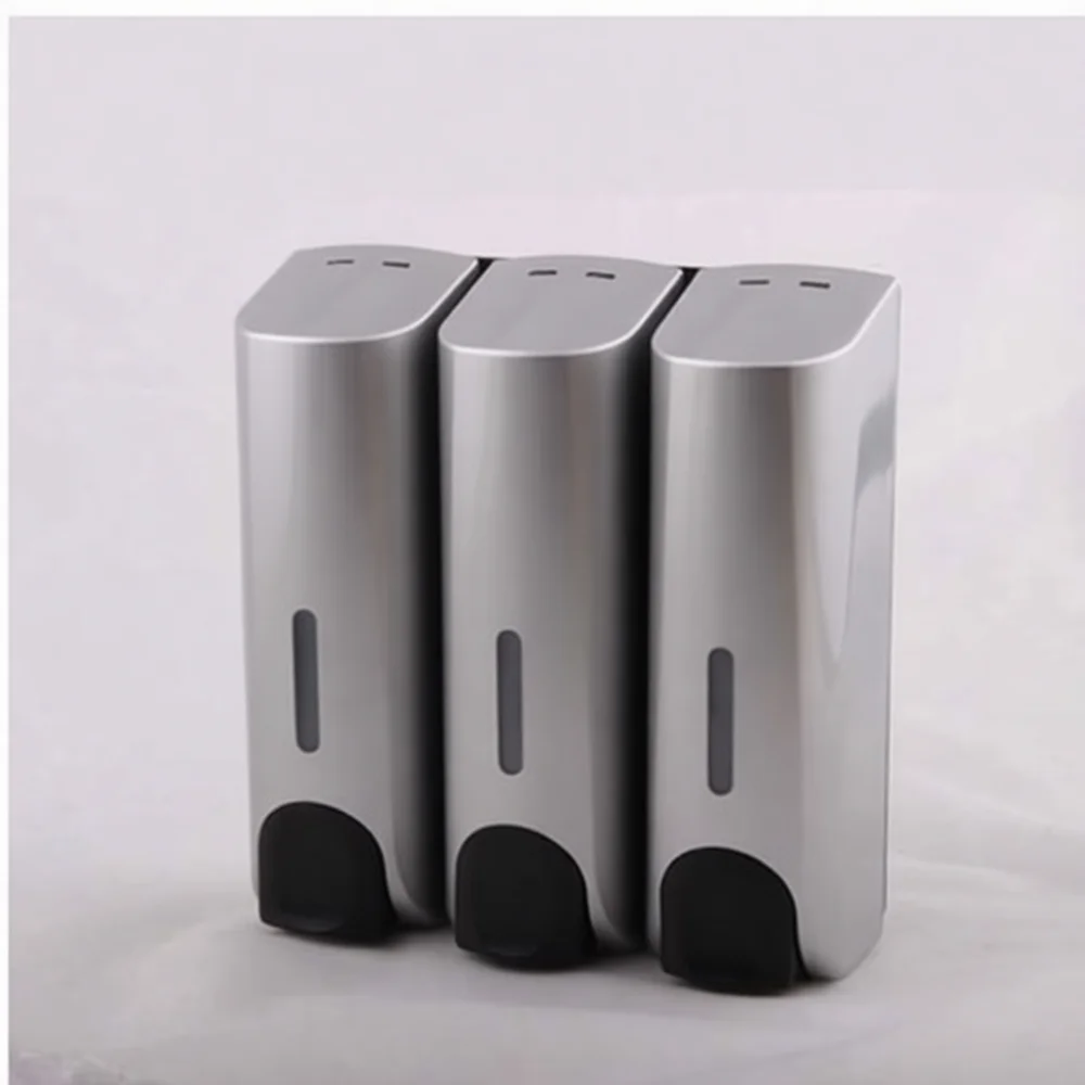 Bathroom Soap Dispenser Wall Mount Manual Press Shampoo Holder Shower Gel Container For Hotel Commercial Accessory